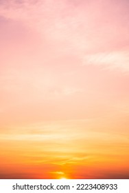 Orange Sky Vertical, Sunset in the Evening, Romantic Golden Hour sunshine Pink, Red and Yellow Sunlight sky Backgrounds 