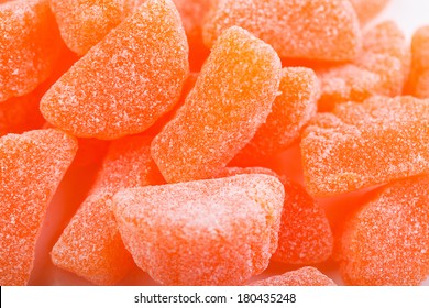 Orange Slice Candy Wedges Covered In Sugar