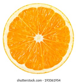 Orange slice isolated on white - Shutterstock ID 193361954