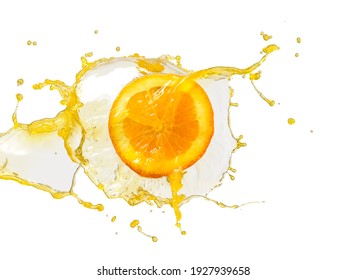 Orange Slice Splash, Close Up