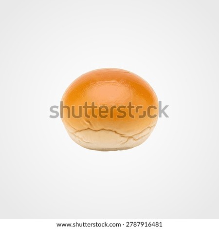 Orange slice with white pith on white background, isolated and clean