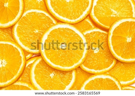 orange slices background close up
