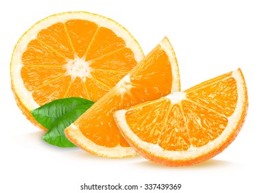 Orange Slices Isolated On White Background