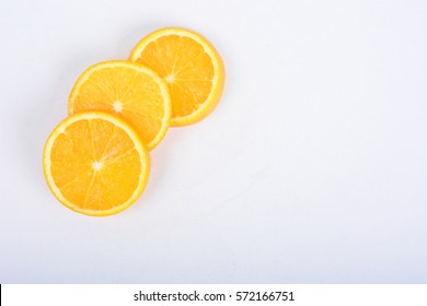 Orange Slices Isolated On White Background