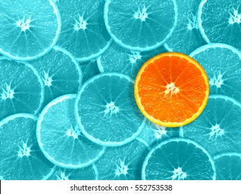 Orange Slices Odd One Out Graphics