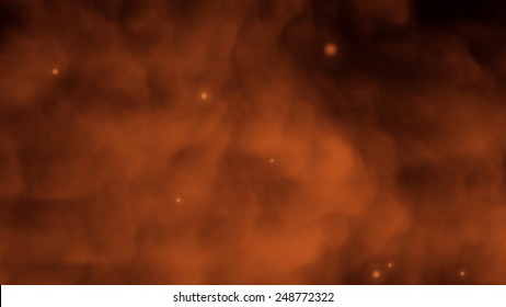 Orange Smoke And Embers Abstract Wallpaper Or Background