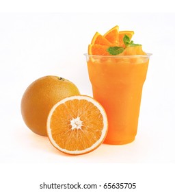 Orange Smoothie On White Background