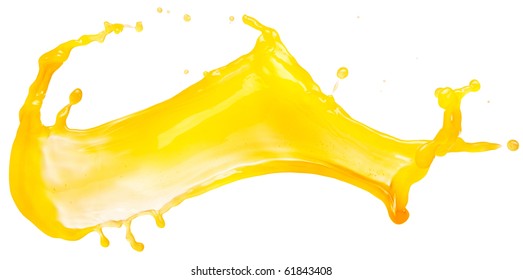 Orange Splash Isolated On White Background