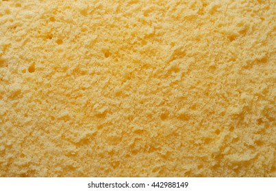 Orange Sponge Cake texture in closeup 