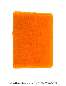 Orange Sports Sweat Band Isolated On White.