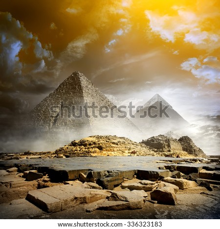Similar – Image, Stock Photo Dramatic storm over Monument Valley road