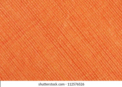 Orange Striped Fabric As Background