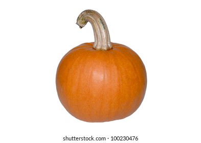 Orange Sugar Pumpkin Isolated On White  Background