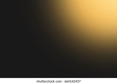 orange sun light on the Black background abstract