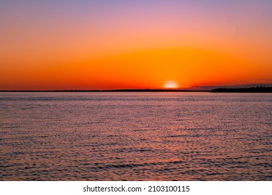 Orange Sunset At Britannia Beach 