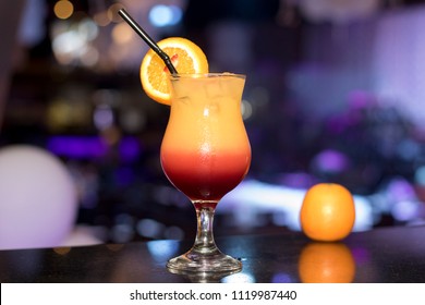 Orange Sunset Juice Mocktail