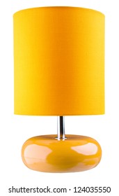 Orange Table Lamp Isolated On White Background