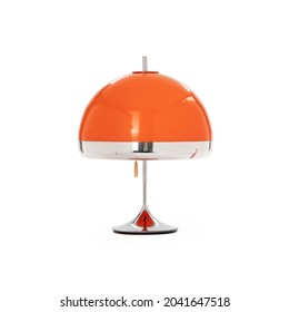 Orange Table Lamp On White Background