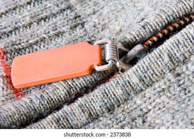 Orange Tag On Zipper