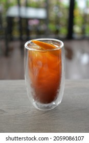 Orange Tonic Coffee Cold Brew, Iced Beverage In Bangkok, Thailand, Asia