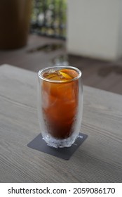 Orange Tonic Coffee Cold Brew, Iced Beverage In Bangkok, Thailand, Asia