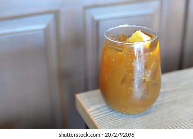 Orange Tonic Coffee Cold Brew, Iced Beverage In Bangkok, Thailand, Asia