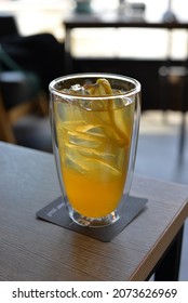 Orange Tonic Coffee Cold Brew, Iced Beverage In Bangkok, Thailand, Asia