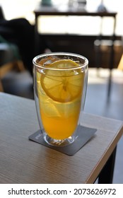 Orange Tonic Coffee Cold Brew, Iced Beverage In Bangkok, Thailand, Asia