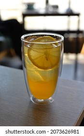 Orange Tonic Coffee Cold Brew, Iced Beverage In Bangkok, Thailand, Asia