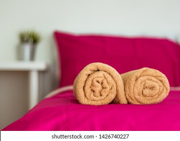 Orange Towel Red Mattress Airbnb