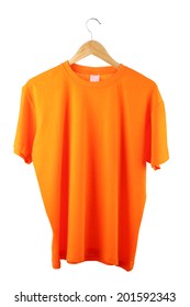 Orange Tshirt On Hanger Isolated On Stock Photo 201592343 | Shutterstock