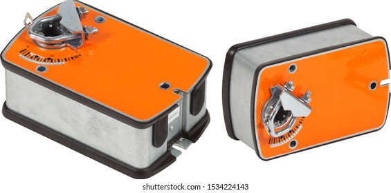 Orange Ventilation Damper Actuator Isolated