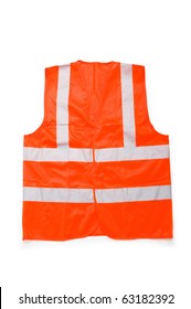 Orange Vest Isolated On The White Background