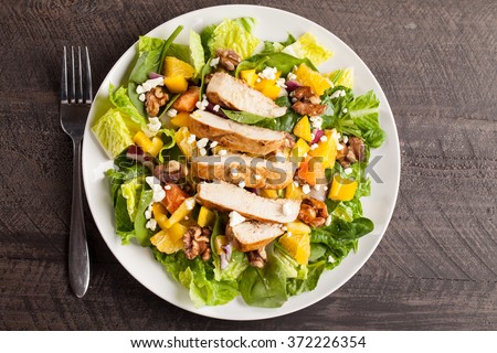 Orange Walnut Chicken Salad top view