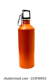 orange water container on a white background