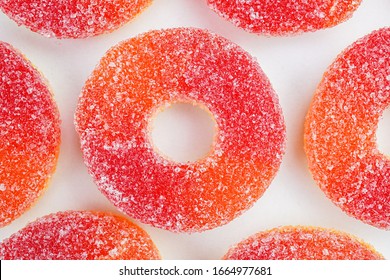 Orange And Yellow Peach Ring Gummies