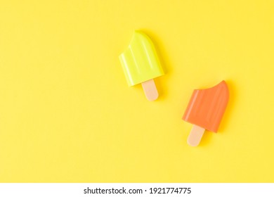 Orange Yellow Popsicle On Background 260nw 1921774775 