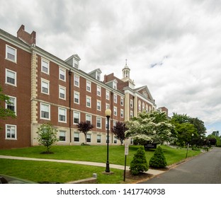 Orangeburg, NY / United States -June 6, 2019: Landscape View Of The Convent At Dominican College In Rockland County.