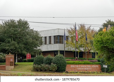 Orangeburg, South Carolina - December 20 2020: South Carolina State University Was Established In 1896 And Is Known As A Historically Black College.