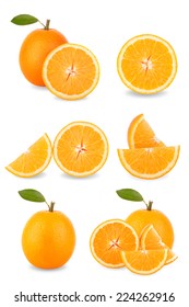Orange Vector Set Collection Graphic Clipart Stock Vector (Royalty Free ...