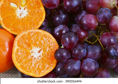 oranges and grape