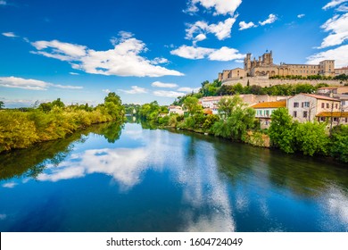 Orb River And Cathedral In Beziers - Hérault, Occitanie, France, Europe