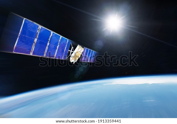 Orbiting Communications Satellite Other Researchers Probes Stock Photo ...