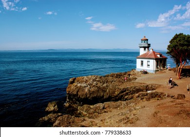 Orcas Island Shore With Lighthouse