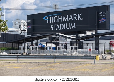 Orchard Park New York - August 28 2021: The Bills Stadium With New Name Of Highmark Stadium And ADPRO Sports Training Center 