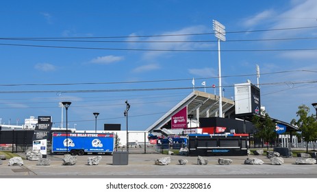 Orchard Park New York - August 28 2021: The Bills Stadium With New Name Of Highmark Stadium And ADPRO Sports Training Center 