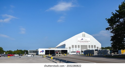 Orchard Park New York - August 28 2021: The Bills Stadium With New Name Of Highmark Stadium And ADPRO Sports Training Center 