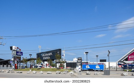 Orchard Park New York - August 28 2021: The Bills Stadium With New Name Of Highmark Stadium And ADPRO Sports Training Center 