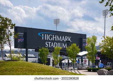 Orchard Park New York - August 28 2021: The Bills Stadium With New Name Of Highmark Stadium And ADPRO Sports Training Center 