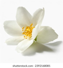 Orchid Jasmine Lily Petals over white background  库存照片